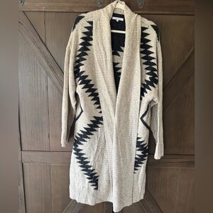 Elegant Beige and Black Women's Cardigan